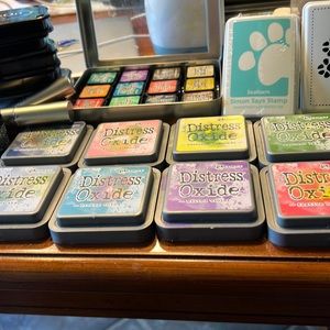 Hugh lot of  Distress Oxide Ink and StazOn inks